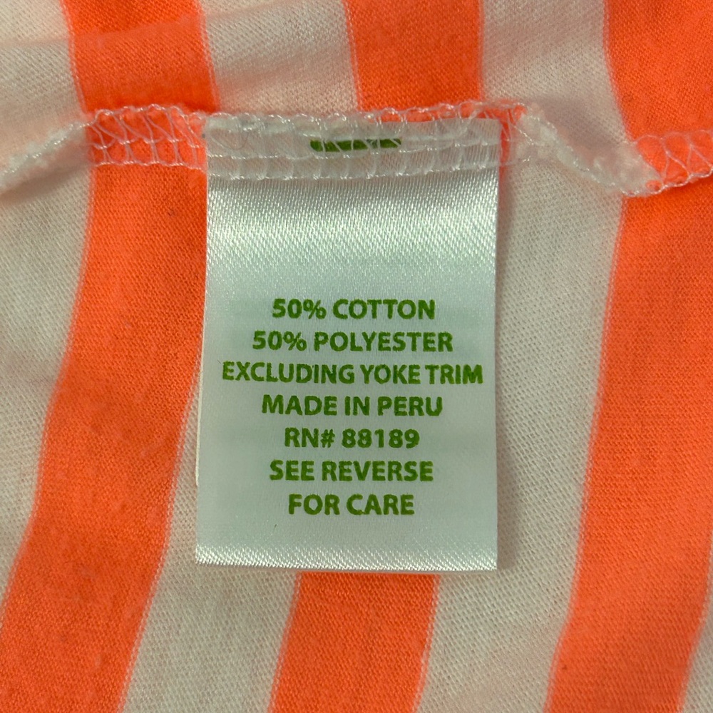 Lilly Pulitzer Coral and White Striped Tank Top - Picture 7 of 8
